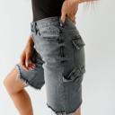  Kancan Dark Gray Utility Bermuda Shorts