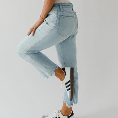 Kancan Striped Straight Jeans