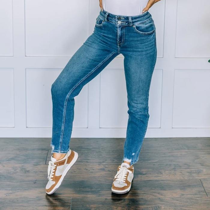 Kancan High-Rise Slim Straight Denim