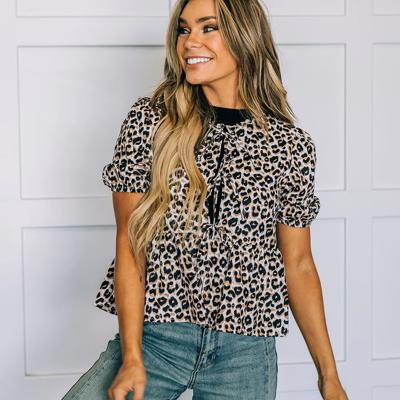 Brielle Leopard Tie Top