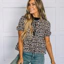  Brielle Leopard Tie Top