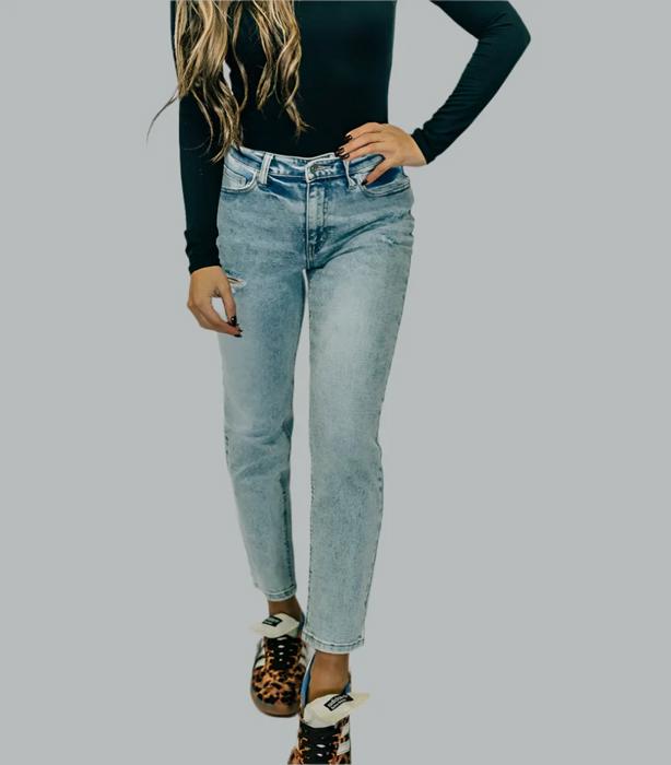 Kancan Straight Leg Mom Jeans