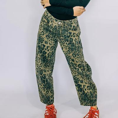 Leopard Barrel Jeans