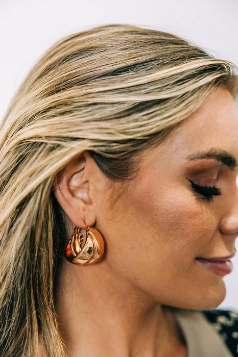 Double Layered Hoop Earrings