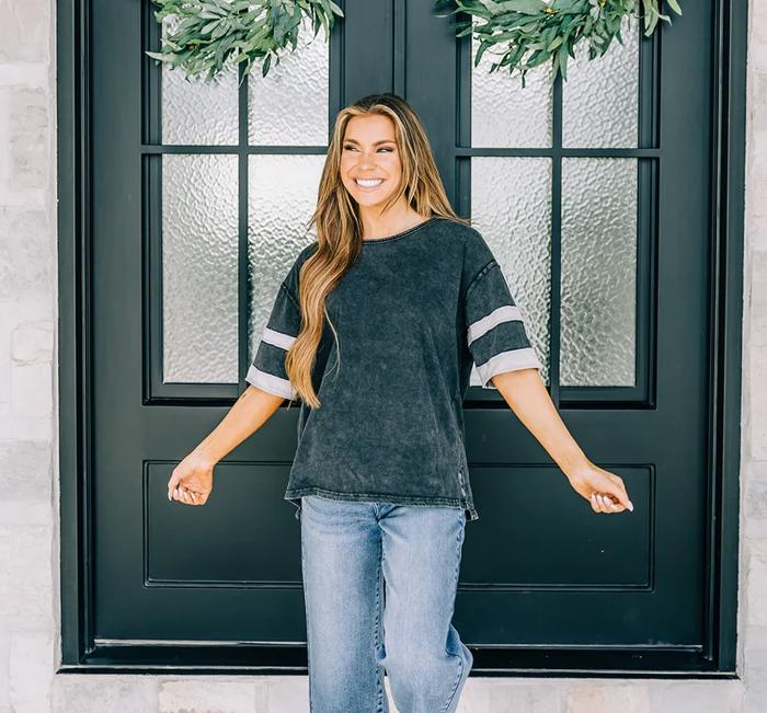 Kennedy Varsity Stripe Tee
