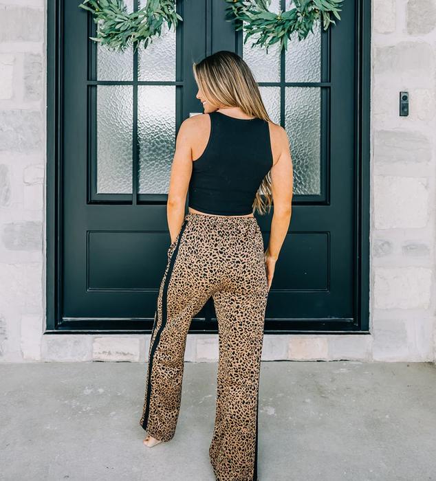 Allison Leopard Track Pants