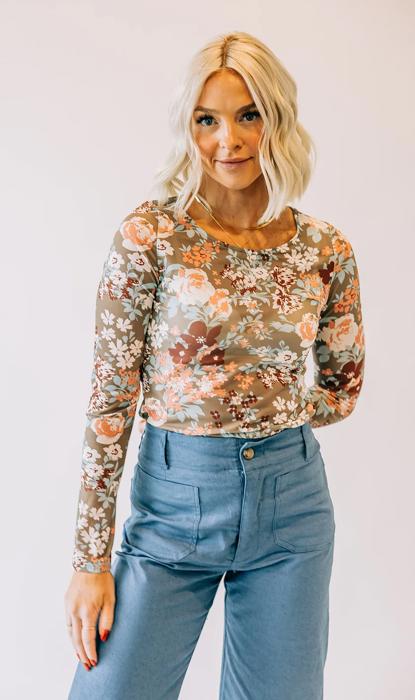 Cody Sheer Floral Top 