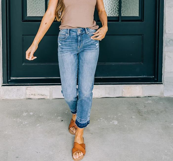 Kancan High-Rise Slim Straight Jeans