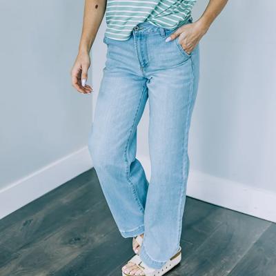 Kancan Wide-Leg Light Wash Denim