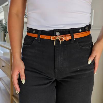 Vegan Leather Bow Belt