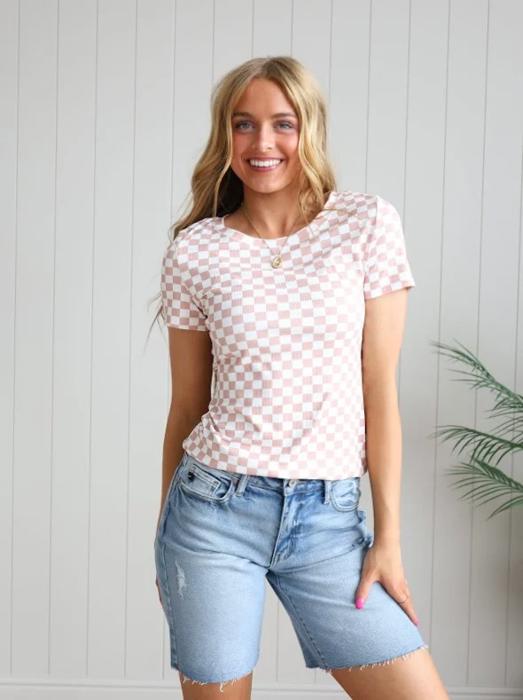 Mya Checkered Tee