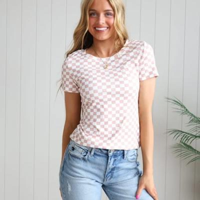 Mya Checkered Tee