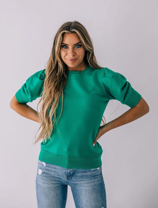 Lyssa Puff-Sleeve Top