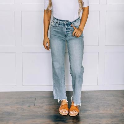 Kancan High-Rise Slim Wide-Leg Denim
