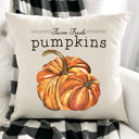  Orange Painted Pumpkins Pillow Cover 18x18 inch