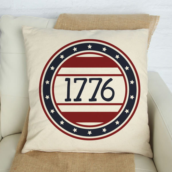 1776 Independence Day Pillow Cover 18x18 inch- Fourth of July