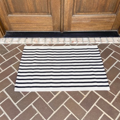 Modern Farmhouse Rug- Woven Rug- Even Stripes