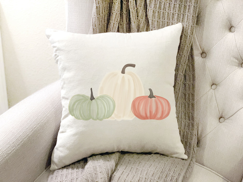 Pumpkin Trio Pillow Cover 18x18 inch