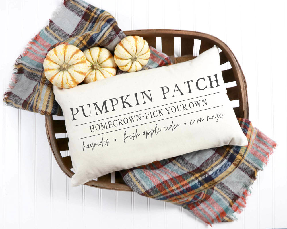 Pumpkin Patch Pillow Cover 12x20 inch