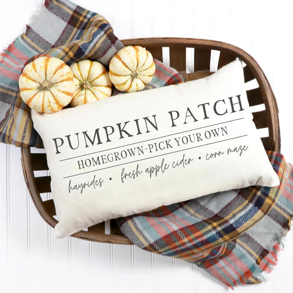 Pumpkin Patch Pillow Cover 12x20 inch