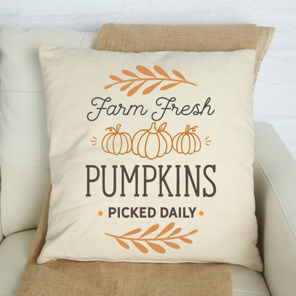 Picked Daily Farm Fresh Pumpkin Pillow Cover 18x18 inch