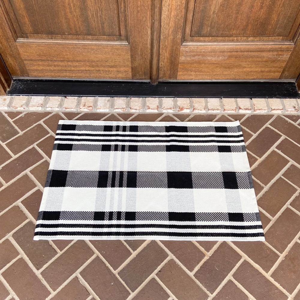 Modern Farmhouse Rug- Woven Rug- Plaid