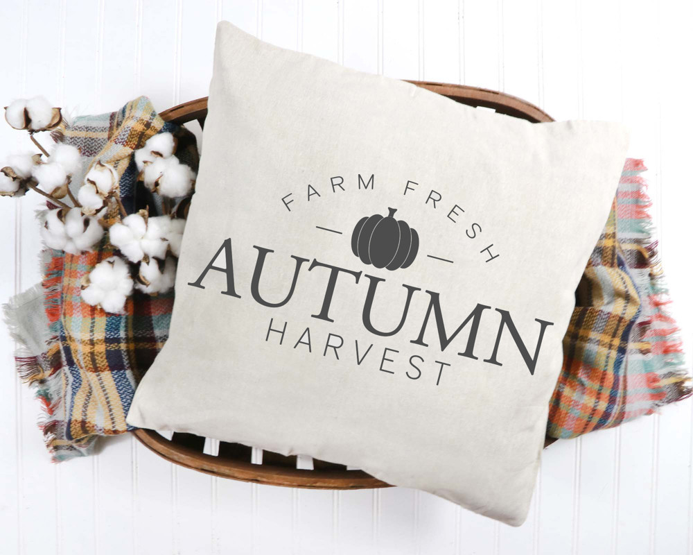 Autumn Harvest Pillow Cover 18x18 inch