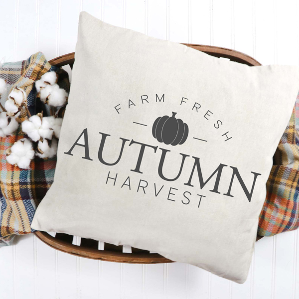 Autumn Harvest Pillow Cover 18x18 inch