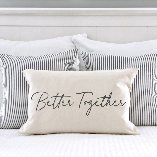 Better Together Valentine's Day Pillow Cover 12x20 Inch