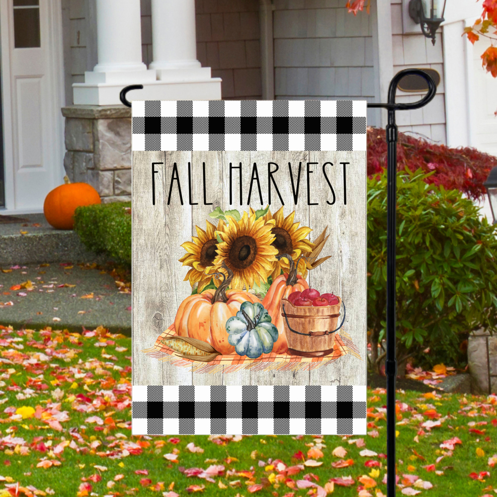 Fall Harvest Garden Flag 12x18 inch