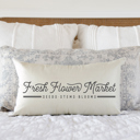  Fresh Flower Market Script- Pillow Cover 12x20 inch