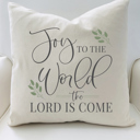  Joy to the World Pillow Cover 18x18 inch