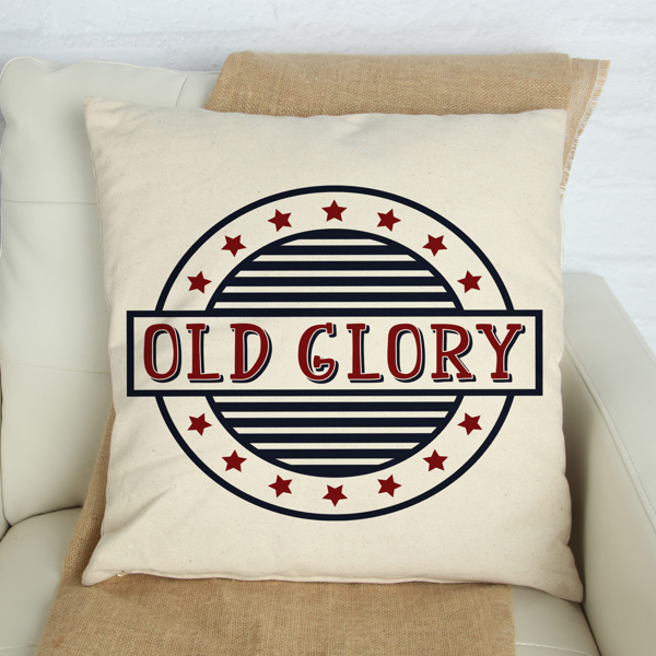 Old Glory Pillow Cover 18x18 inch- Independence Day- Fourth of July