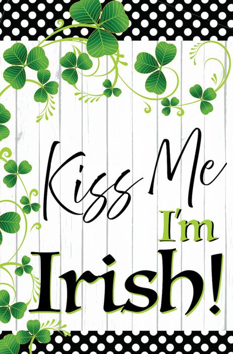 St. Patrick’s Day Garden Flag Kiss me Im Irish