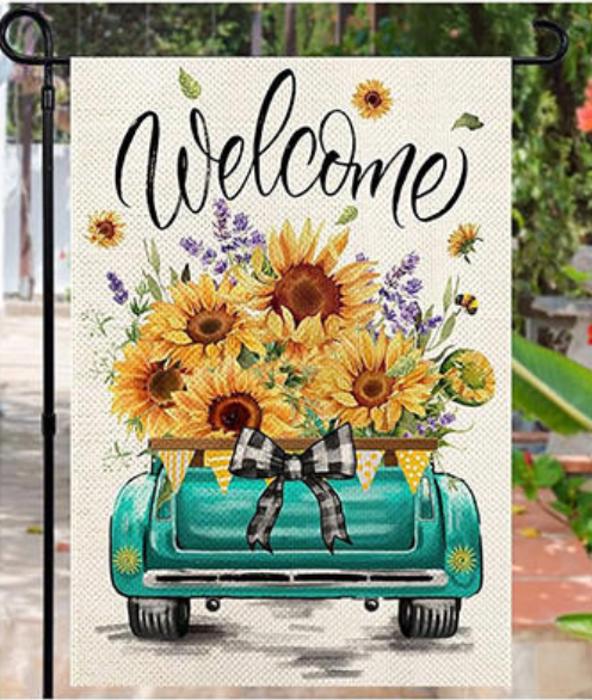 Garden Flags Truck Series (Sunflowers)