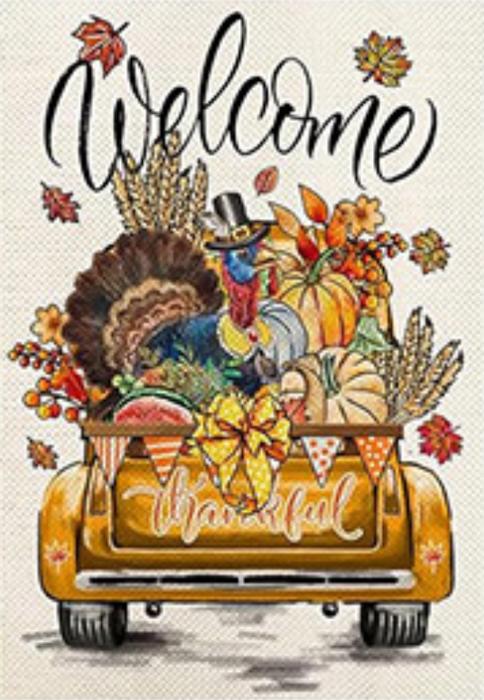 Garden Flags Truck Series (Thanksgiving)