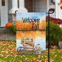  Welcome Fall Lake Garden Flag 12x18 inch