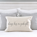  Always Kiss Me Goodnight Valentine's Day Pillow Cover 12x20