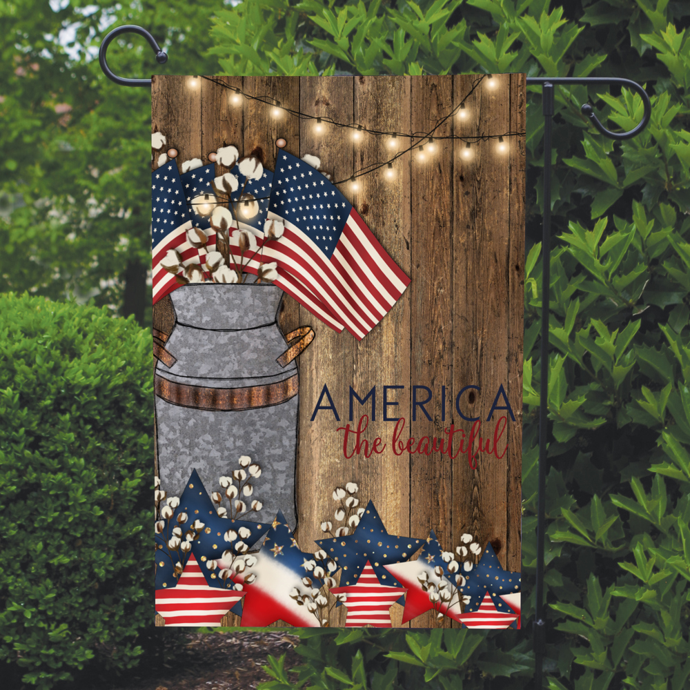 America The Beautiful Garden Flag 12x18 inch