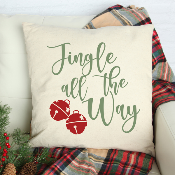 Jingle all the Way Pillow Cover 18x18 inch