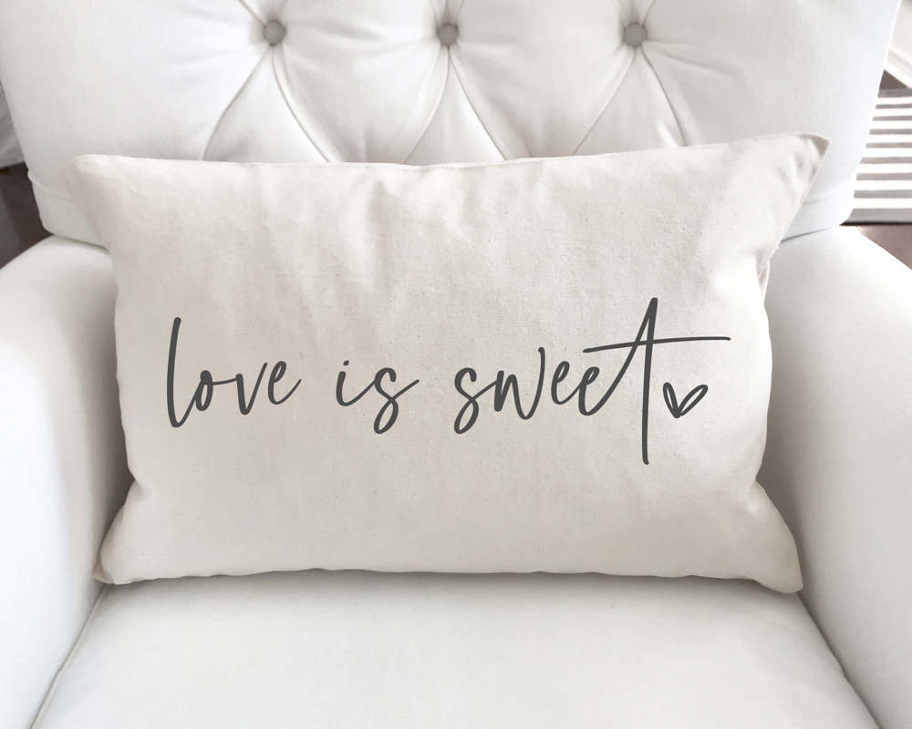 Love Is Sweet Valentine's Day Pillow Cover 12x20