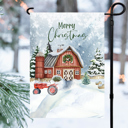  Merry Christmas Barn Christmas Garden Flag 12x18 inch