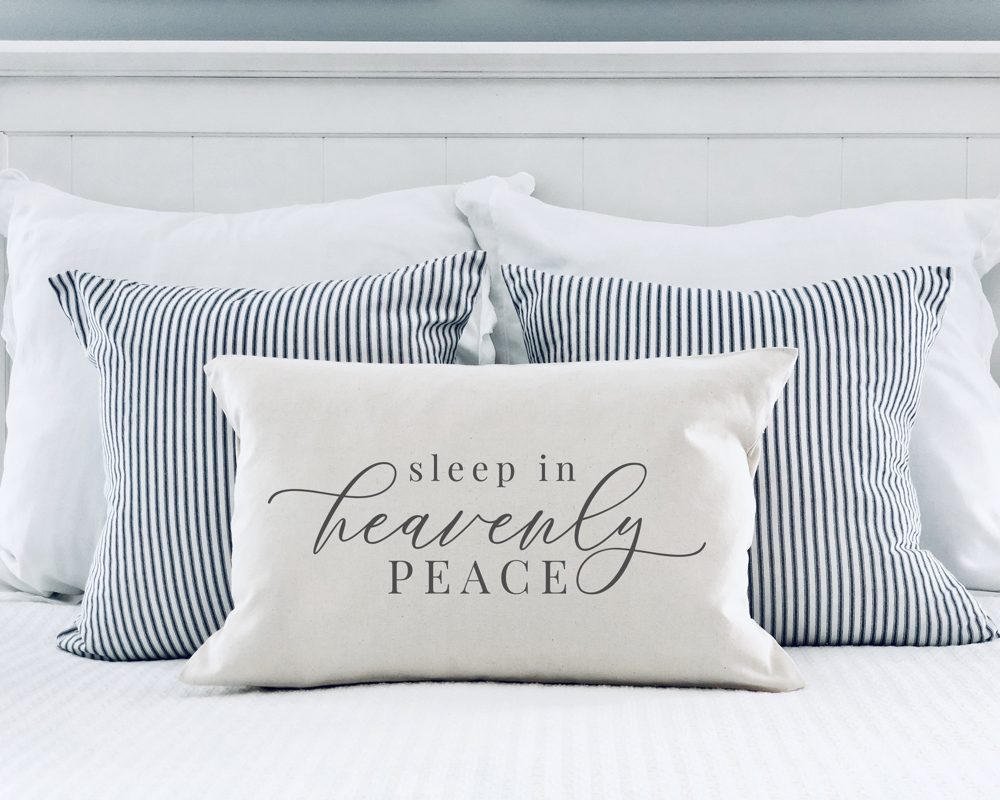 Sleep in Heavenly Peace Pillow Cover 12x20 inch