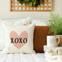  XOXO Valentine's Day Throw Farmhouse Pillow Cover 18x18