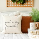  You're My Favorite Throw Pillow Cover 18x18