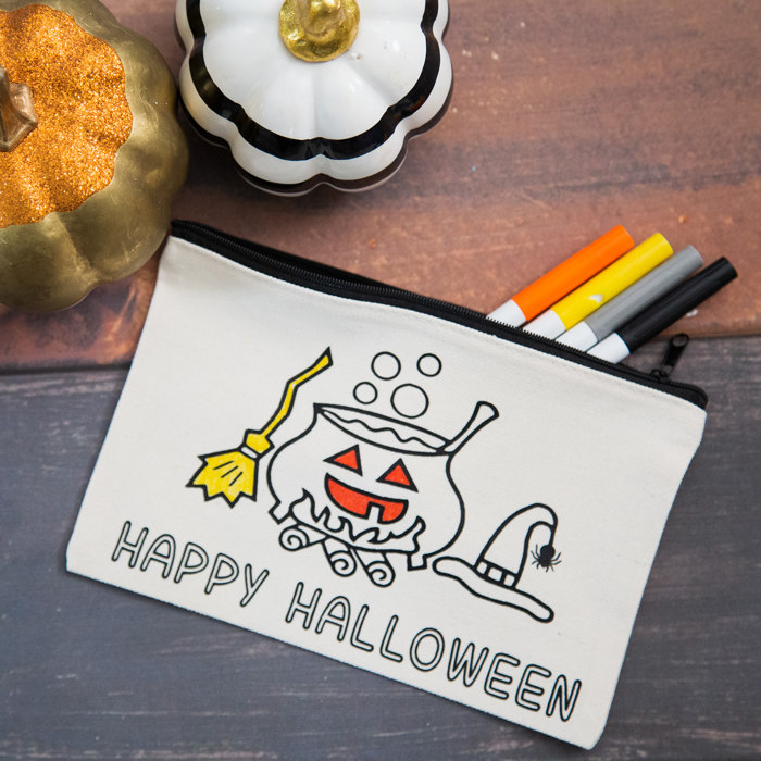 Halloween Color Your Own Bag Kit for Kids - Coloring Kit with Markers