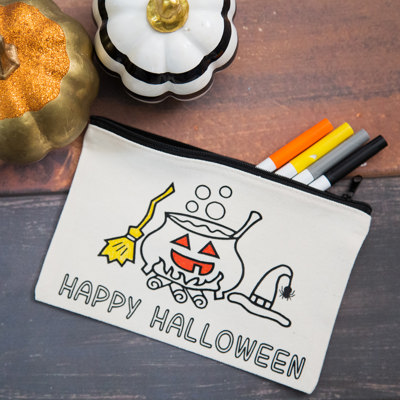 Halloween Color Your Own Bag Kit for Kids - Coloring Kit with Markers
