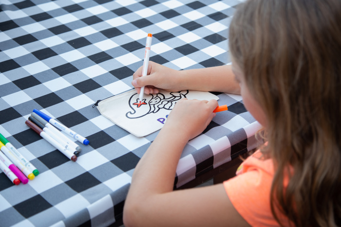 Personalized Color Your Own Bag Kit | Custom Kids Gift with Markers