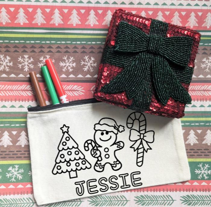 Personalized Stocking Stuffer for Kids | Coloring Activity Kit with Markers