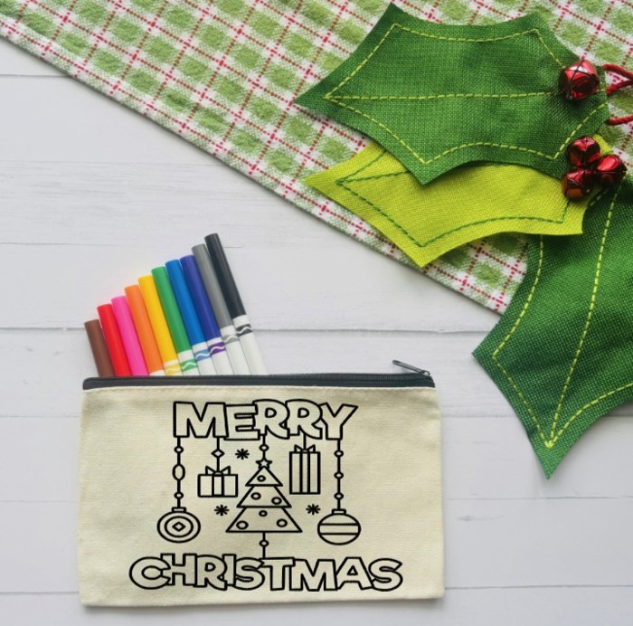 Christmas Activity Kit | Color Your Own Bag with Markers